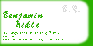 benjamin mikle business card